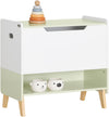 SoBuy KMB91-GR Speelgoed Opbergdoos, Kinderspeelgoed Kist, Kinder Opbergkast, 1 Plank en 1 Compartiment, voor Kinderkamer en Speelkamer