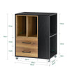 SoBuy ASK01-PF Bureaubox, rolprinterhouder, organizer, mobiele desktop, met laden en vakken, opbergkast, kantoor, 60 x 40 x 75 cm