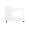 SoBuy ASK02-W Bureaukast met wieltjes, rolprinterhouder, organizer voor kantoor, opbergkast met laden, 72 x 40 x 54 cm, wit