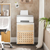 SoBuy ASK06-WN Bureaukast met wieltjes, bureau-organizer, opbergkast, kantoor, met laden, 45 x 45 x 59 cm, wit