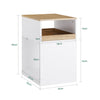 SoBuy ASK08-WN Printertafel met wieltjes, archiefkast, printtafel, printerstandaard, rolcontainer, opbergkast