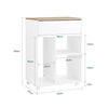 SoBuy ASK10-WN Kantoorlade op wielen, rollende printerstandaard, bureau-organizer