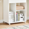 SoBuy ASK10-WN Kantoorlade op wielen, rollende printerstandaard, bureau-organizer