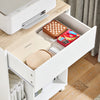 SoBuy ASK10-WN Kantoorlade op wielen, rollende printerstandaard, bureau-organizer