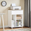 SoBuy ASK10-WN Kantoorlade op wielen, rollende printerstandaard, bureau-organizer