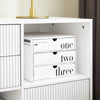 SoBuy ASK11-W Bureau-organizer, opbergkast, kantoor, opbergdoos met 3 laden en 2 open vakken