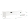 SoBuy BBF02-W Monitorstandaard Computerstandaard Bureau-organizer met 2 Laden