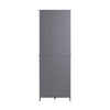 Pre-order SoBuy BZR104-DG Badkamer Kolomkast met Wascarton – Opbergrek met 6 Planken en 2 Laden – Grijs, 60x37x171 cm