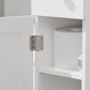 SoBuy BZR106-W Lage Kast, Staande Smalle Opbergkast, Badkamer Kast, Smalle Badkamerkast, Toiletkast, Badkamertrolley