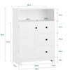 SoBuy BZR107-W Badkamerkast, Badkamer Kolomkast, Lage Kast, Staande Kast, Dressoir, Opbergkast