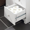 SoBuy BZR107-W Badkamerkast, Badkamer Kolomkast, Lage Kast, Staande Kast, Dressoir, Opbergkast
