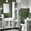 Pre-order SoBuy BZR118-W Badkamer Kolomkast - Badkamerkast - Hoge Kast - Staande Kolomkast - Opbergkast Opbergplank