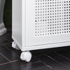 SoBuy BZR119-W Lage Kast, Badkamer Kast, Smalle Badkamerkast, Toiletkast, Toiletpapierhouder