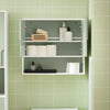 Pre-order SoBuy BZR140-GR Badkamer Hoge Kast, Hangkast, Badkamer Wandkast, Wandplank, Spiegelkast, met 2 Planken