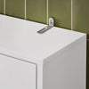 SoBuy BZR165-W Badkamer Meubel Kolomkast Opslag WC Kast met Deuren en 3 Verstelbare Planken, Witte Opbergkast Boven WC of Wasmachine 65x182x20cm