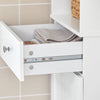 SoBuy BZR17-W Badkamerkast Hoge kast voor in de badkamer Badkamermeubel Opbergruimte Wit
