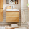 SoBuy BZR174-N Wastafelonderkast smal badkamerkast, wastafel, wastafel met onderkast, badmeubel, naturel, 61 x 54 x 46 cm