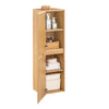 SoBuy BZR175-N Hoge kast, hangkast, opbergkast voor badkamer, smalle badkamerkast, hangend rek, naturel BHT ca. 35 x 120 x 30 cm