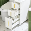 SoBuy BZR183-W Toiletkast WC Toiletrolhouder Badkamermeubel
