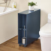 SoBuy BZR191-B Smalle badkamerkast op wielen, toiletrolhouder met wielen