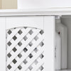 SoBuy BZR210-W Onderkast voor wastafel met 2 deuren en open nis – wastafelkast van MDF E1, verstelbaar rek, belasting 42 kg – badkamerkast 80 x 31,5 x 60,5 cm