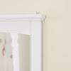 SoBuy BZR212-W Wandkast voor badkamer met spiegel, hoge kast, badkamer, wit, 60 x 6 x 53,5 cm, van MDF E1 en glas, wandtoiletkast met plank