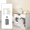 Pre-order SoBuy BZR217-WN Wasmachinekast - badkamermeubel met wasmand en lade, voor wasmachine en wasdroger, kast voor wasmachine van hout, wit, 100 x 60 x 90 cm
