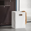 SoBuy BZR33-BR Badkamerkast Opbergkist met 2 Lades en 2 Wasmanden Waskast Laundry Hamper