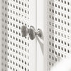 SoBuy BZR35-W Wastafelonderkast met roosterlook deuren badkamerkast wastafel onderkast badmeubel