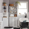 SoBuy BZR44-W badkamer ,hoge kast ,badkamerkast opbergkast badkamerkast ,boekenkast, keukenkast