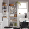 SoBuy BZR44-W badkamer ,hoge kast ,badkamerkast opbergkast badkamerkast ,boekenkast, keukenkast