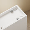 SoBuy BZR54-III-WN Compacte Badkamerkast met Wielen, Smalle Opbergkolom met 3 Laden en Plank, Wit & Natuur 65×23×82 cm