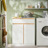 SoBuy BZR79-W Onderkast voor badkamer met afneembare wasbak, commode,toiletkast met 1 lade en 1 wasmand