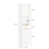 Pre-order SoBuy BZR80-W Badkamer Kolomkast, Badkamerkast, Hoge Kast, Staande Kolomkast, Opbergkast Opbergplank