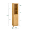 SoBuy BZR95-SN Badkamermeubel, hoge kast, opbergkast, opbergrek met 1 wasmand en 3 planken voor badkamer, 40 x 35 x 173 cm