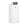 SoBuy BZR96-W Waskast met waszak, onderkast voor badkamer, commode voor badkamer, waskist, kledinghouder met 1 wasmand, wit