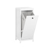 SoBuy BZR96-W Waskast met waszak, onderkast voor badkamer, commode voor badkamer, waskist, kledinghouder met 1 wasmand, wit