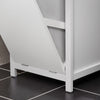 SoBuy BZR96-W Waskast met waszak, onderkast voor badkamer, commode voor badkamer, waskist, kledinghouder met 1 wasmand, wit