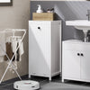 SoBuy BZR96-W Waskast met waszak, onderkast voor badkamer, commode voor badkamer, waskist, kledinghouder met 1 wasmand, wit