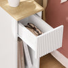 SoBuy FBT111-W Smalle en Fijne Nachtkastje met Lade en Plank – Nachtkastje voor Bed of Sofa – Opbergruimte voor Slaapkamer of Woonkamer, Wit L20 x B35 x H60 cm