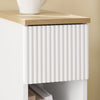 SoBuy FBT111-W Smalle en Fijne Nachtkastje met Lade en Plank – Nachtkastje voor Bed of Sofa – Opbergruimte voor Slaapkamer of Woonkamer, Wit L20 x B35 x H60 cm