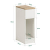 SoBuy FBT111-WNx2 Nachtkastje Set van 2, Lade & Plank, Ultra-Smal 20cm, MDF E1, 20kg – Wit