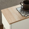 SoBuy FBT111-WNx2 Smal Nachtkastje Set van 2 met Lade en Plank, Moderne Bijzettafel voor Woonkamer of Slaapkamer, Witte Kleur, L 20 x B 35 x H 60 cm
