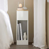 SoBuy FBT111-WNx2 Smal Nachtkastje Set van 2 met Lade en Plank, Moderne Bijzettafel voor Woonkamer of Slaapkamer, Witte Kleur, L 20 x B 35 x H 60 cm
