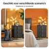 SoBuy FBT115-L-SCH Nachtkastje met 3 Lades - Modern Tafel voor Slaapkamer of Woonkamer