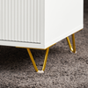 SoBuy FBT115-L-W Nachtkastje met 3 Schuifladen - Bijzettafel - Sofa Bijzettafel - Salontafel - Slaapkamertafel - Bedtafel