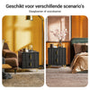SoBuy FBT115-SCHx2 2-delige Nachtkastje met 2 Schuifladen - Bijzettafel - Sofa Bijzettafel - Salontafel - Slaapkamertafel - Bedtafel met 2 Lade voor Woonkamer, Slaapkamer, Kantoor, Zwart, 40x40x47cm