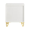 SoBuy FBT115-W Nachtkastje met 2 Schuifladen - Bijzettafel - Sofa Bijzettafel - Salontafel - Slaapkamertafel - Bedtafel met 2 Lade voor Woonkamer, Slaapkamer, Kantoor, Wit, 40x40x47cm