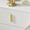 SoBuy FBT115-W Nachtkastje met 2 Schuifladen - Bijzettafel - Sofa Bijzettafel - Salontafel - Slaapkamertafel - Bedtafel met 2 Lade voor Woonkamer, Slaapkamer, Kantoor, Wit, 40x40x47cm