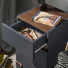 SoBuy FBT146-DG Nachtkastje, bankpunt, nachtkastje, bijzettafel, salontafel met 1 lade en 1 deur voor woonkamer, slaapkamer